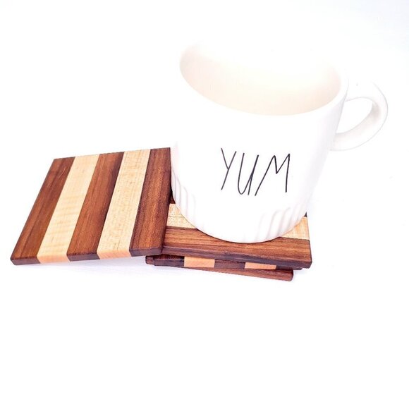 Handmade Other - Handmade oak and maple coasters set of 4